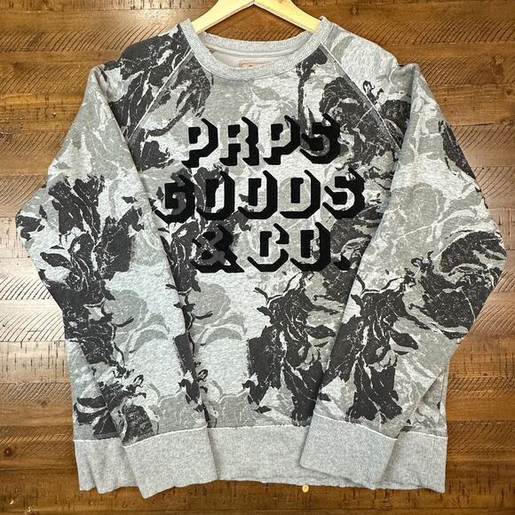 PRPS Sweatshirt Gray Abstract Crewneck Pullover Multicolor Size 3XL - Picture 1 of 9